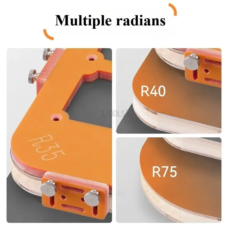Wardrobe Drawer Arc Corner Cutting Template Trimming Machine Cutting Fillet Template Thickened Multi-angle Half Circular Mold