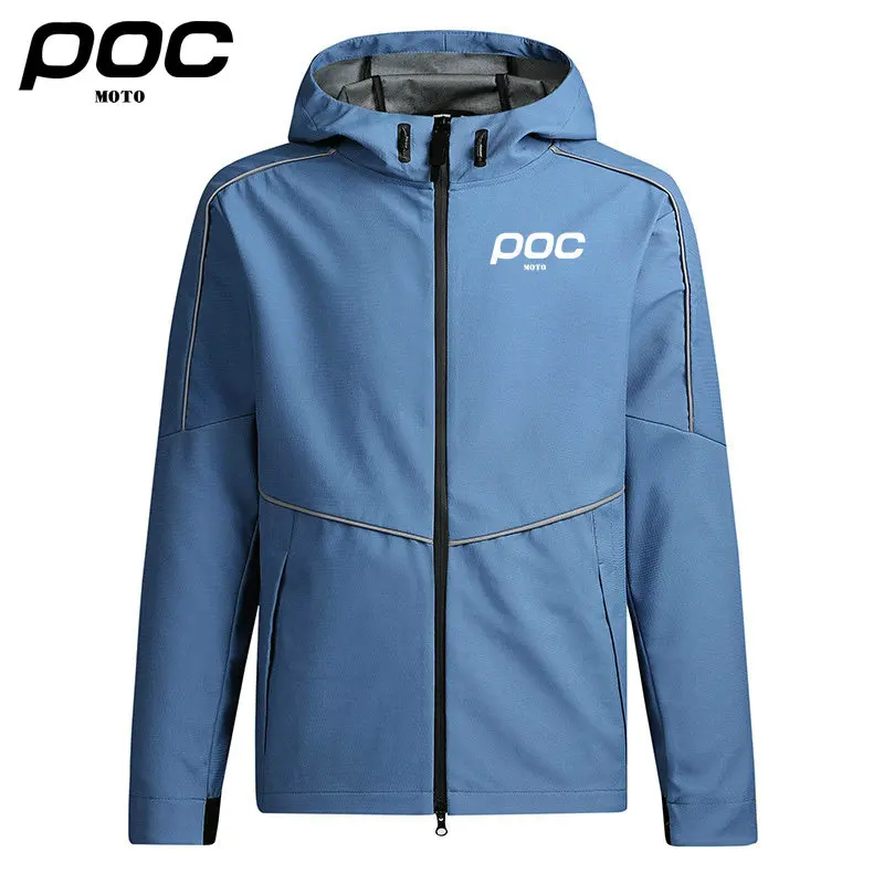 

MOTO POC Outdoor Coat Reflective Hiking Jacket Waterproof Outdoor Men Windbreaker Windproof Camping Fishing Hooded Women Jackets