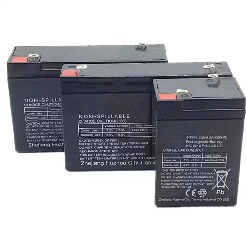 High Capacity 5Ah/7Ah/8Ah/12Ah Rechargeable Battery 6V/12V for Kids' Electric Toys Cars Motorcycles Strollers