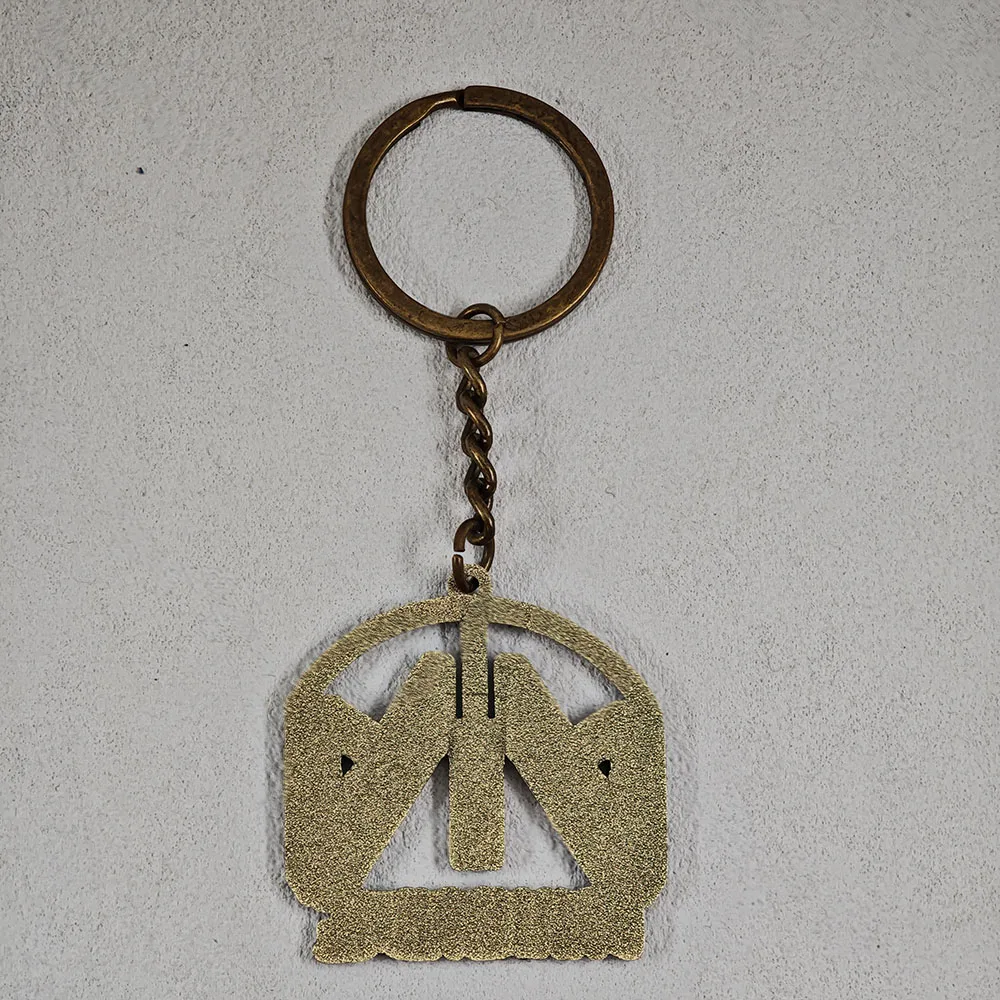 Death Stranding 2 Schlüsselanhänger Metall-Brücke Logo Anhänger Schlüsselring Fragile Logistics Hideo Kojima Spiel-Fans Cosplay Rucksack Auto B – Detail 1