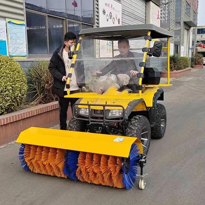 ATV snow removal machine, vehicle-mounted snow removal equipment, suitable for farm roads and outdoor cleaning