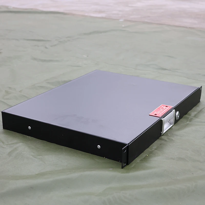 Sliding Rack Drawer Case 1U with 2 Slam Locks for Audio Racks