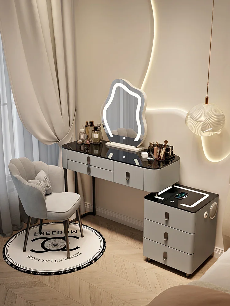 Dresser Solid wood makeup table Bedroom Modern smart chest integrated light luxury high-end master bedroom