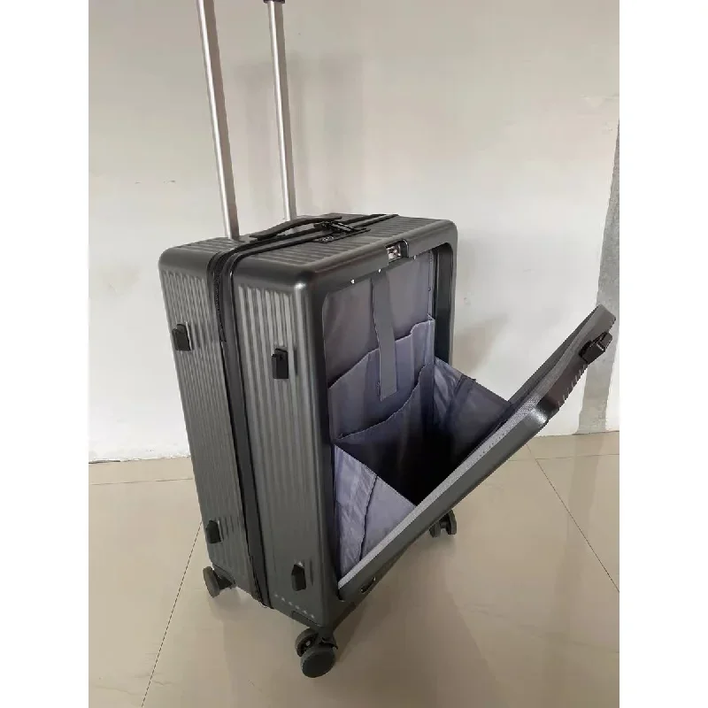 New Luggage Universal Wheel Front Open Cover Large Capacity Women's 26inch Trolley Case Men's 20inch Carry-ons Password Suitcase
