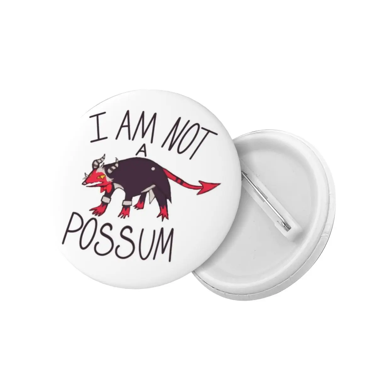 I'm Not A Boss Cartoon POSSUM Helluva Boss Soft Button Pin Custom Novelty Pinback Badges Brooches Boyfriend Gift