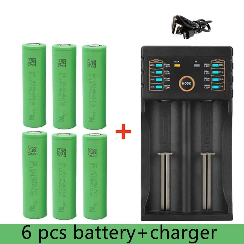 New original 3.7 V 3000 MAH 18650 battery for us18650 Sony VTC6 30A toys tools flashlight battery+USB Charger