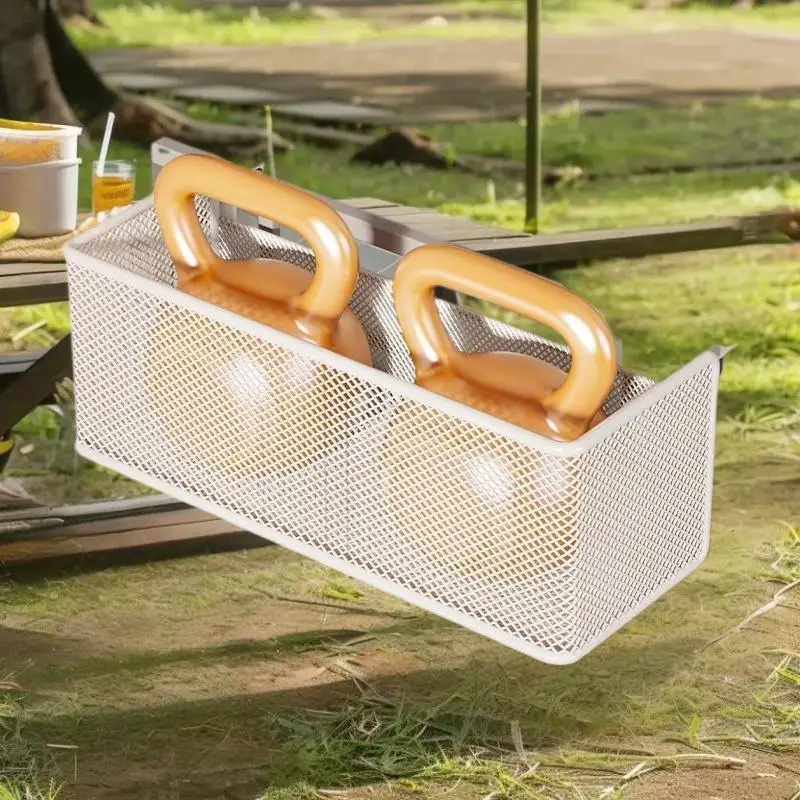 Cesto de Armazenamento Suspenso para Cabeceira, Economia de Espaço, Prateleira Multifuncional de Metal para Cabeceira, Ideal para Hotéis, Escritórios, Dormitórios e Quartos com Beliche