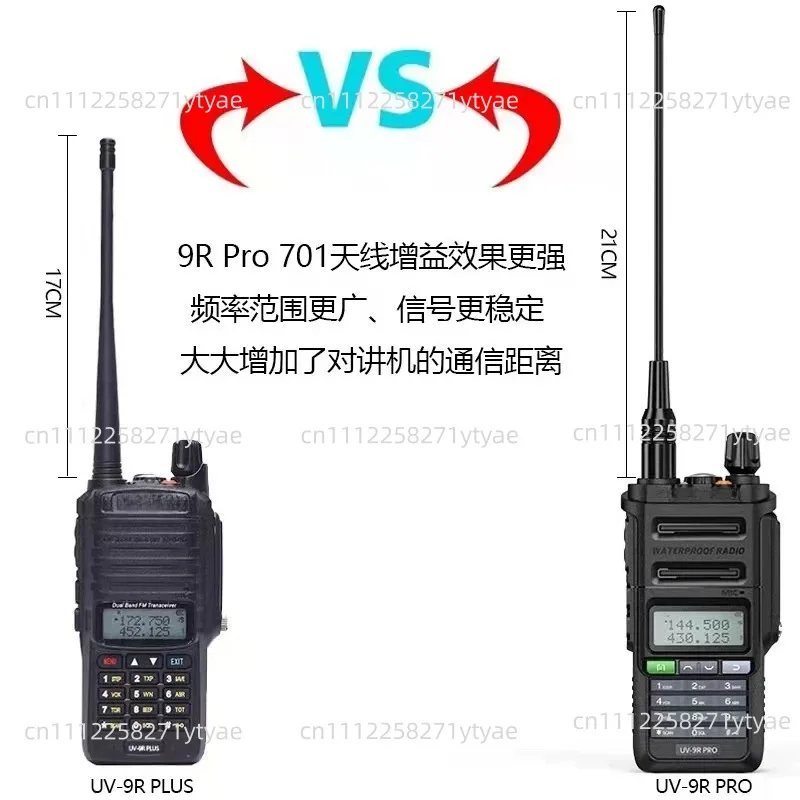 UV-9R PRO IP68 Waterproof Interphone High Power 50km Dual Band VHF UHF Type-C Long Range UV-9R Plus Portable CB Ham Two
