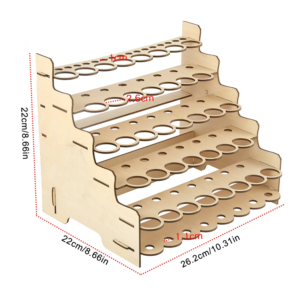 Modelverforganisator Meerlaags pigmentrek Prachtige handige gereedschapshouders DIY-pigmentenplank met meerdere sleuven