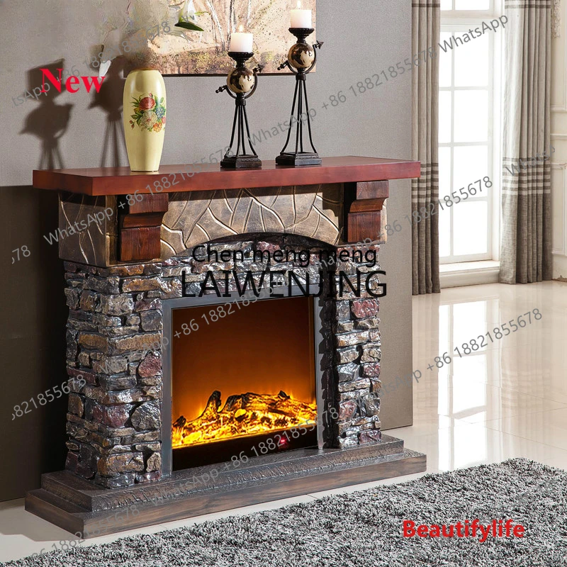 A55 European retro imitation culture stone mantel American country fireplace