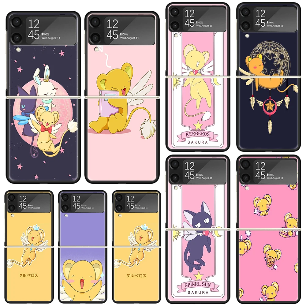 CardCaptor Sakura Cute Magical Girl Phone Case For Samsung Galaxy Z Flip Zflip 6 Flip6 5 Flip5 4 Flip4 3 Flip3 5G Art Fundas Bla