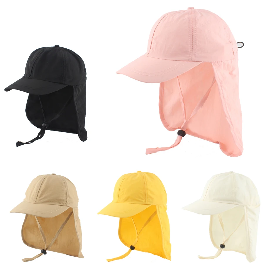 Quick-drying Baseball Cap Kids Bucket Hats Children 3 To 8 Years Old UV Protection Fishing Beach Hat Outdoor Adjustable Sun Caps