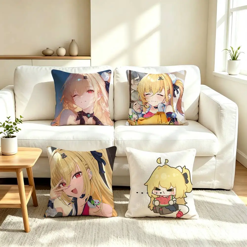 C-Cassia Zenless Zone Zero ZZZ  Square Double-Sided printed Pillow Case Bedroom Bedside Pillow Sofa Cushion Cover