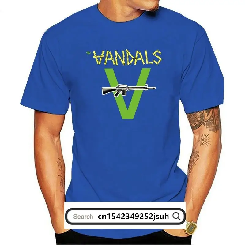 

New 2021 The Vandals Punk Rock Band 80s Cotton Tees Sz S-3XL Black Men's T-shirts Gyms Fitness Tee Tshirt