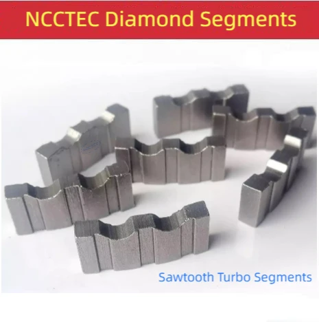 [Sawtooth Turbo Segments] Diamentowe wiertła rdzeniowe segmenty z rowkami zęby końcówki do zębów głowice do wiercenia wzmocnionego betonu