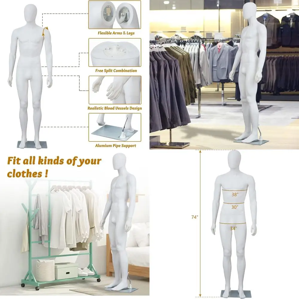 

Female Full-Body Mannequin - White Style 1 Mannequin Body