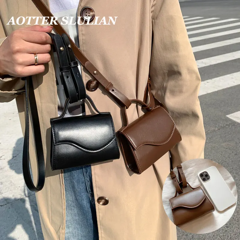 

Women Vintage Single Shoulder Bags Winter Female Flap Mini Bolsos Fashion Ladies Crossbody Bags Luxury Leather Designer Handbags