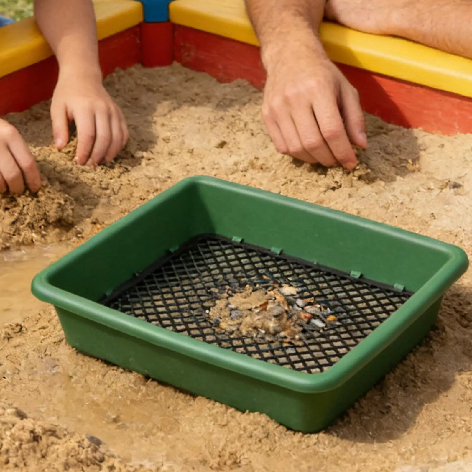 Sifter for Rocks Rustproof Pellet Sifter Mesh Screen Gold Prospecting Pan for Prospecting Mining Gardening Potted Plants Soil