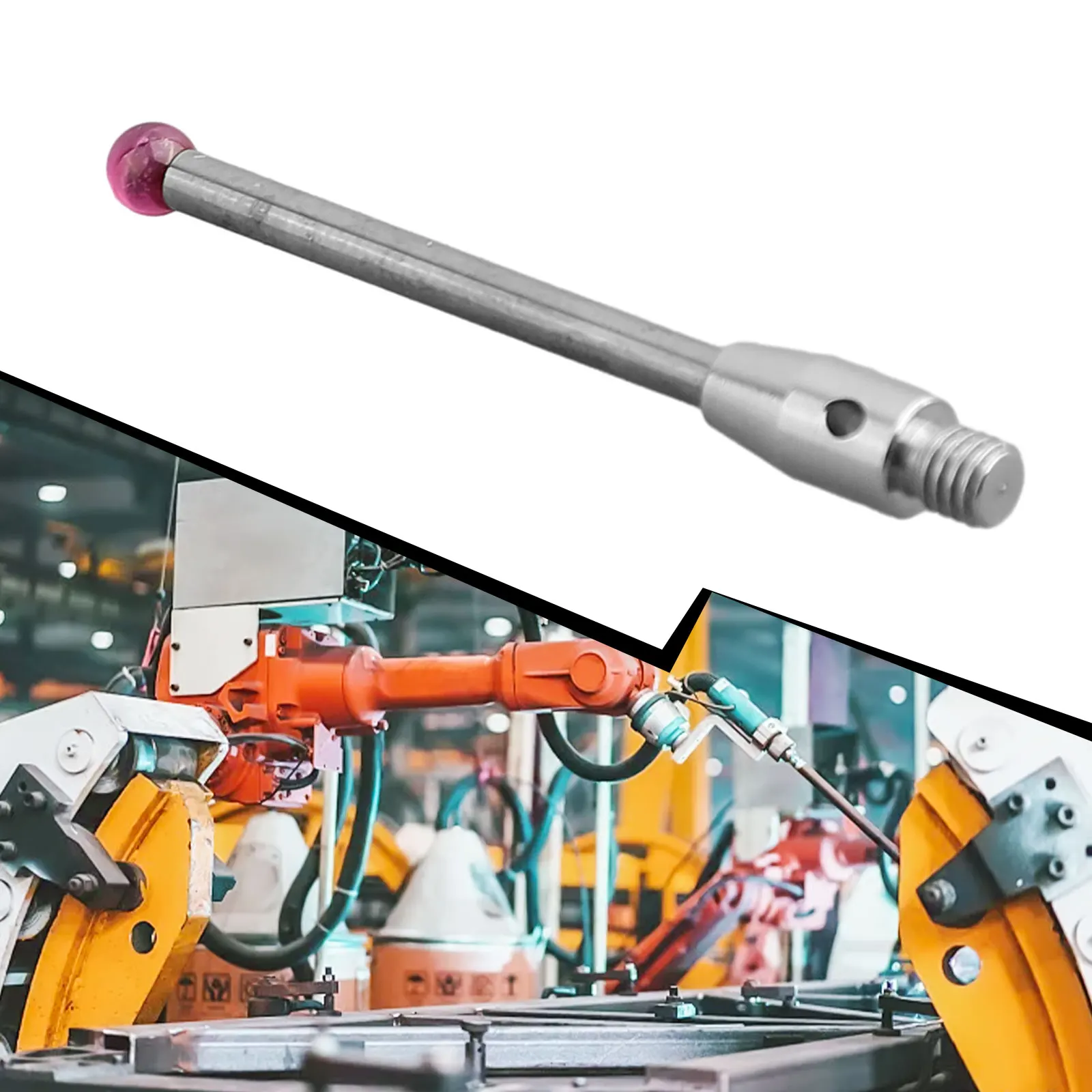 For M3 Thread CMM Touch Probe For Stylus 3mm Ball Tip 30mm Long Carbide Stem For Coordinate Measuring Machine Inspection Tool