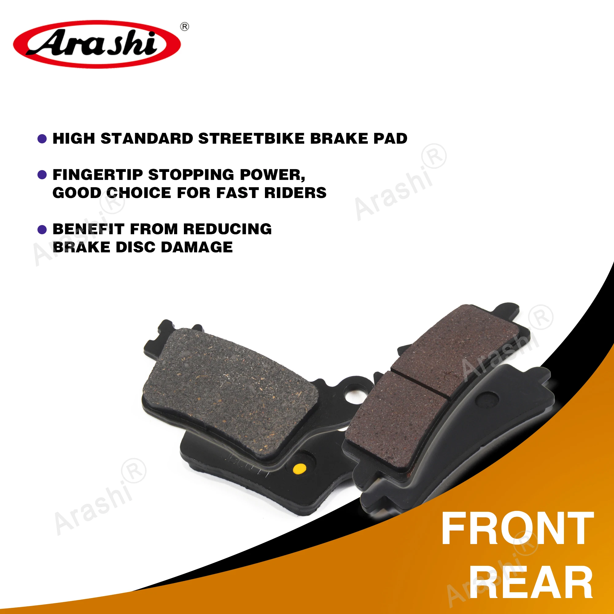Front Rear Rotor For 2012-2015 GSXR1000 2014 2013 Arashi Brake Disc & Pads Fit Suzuki 11-17 GSXR600 2014 2013 2012 GSX-R 750 - view 6