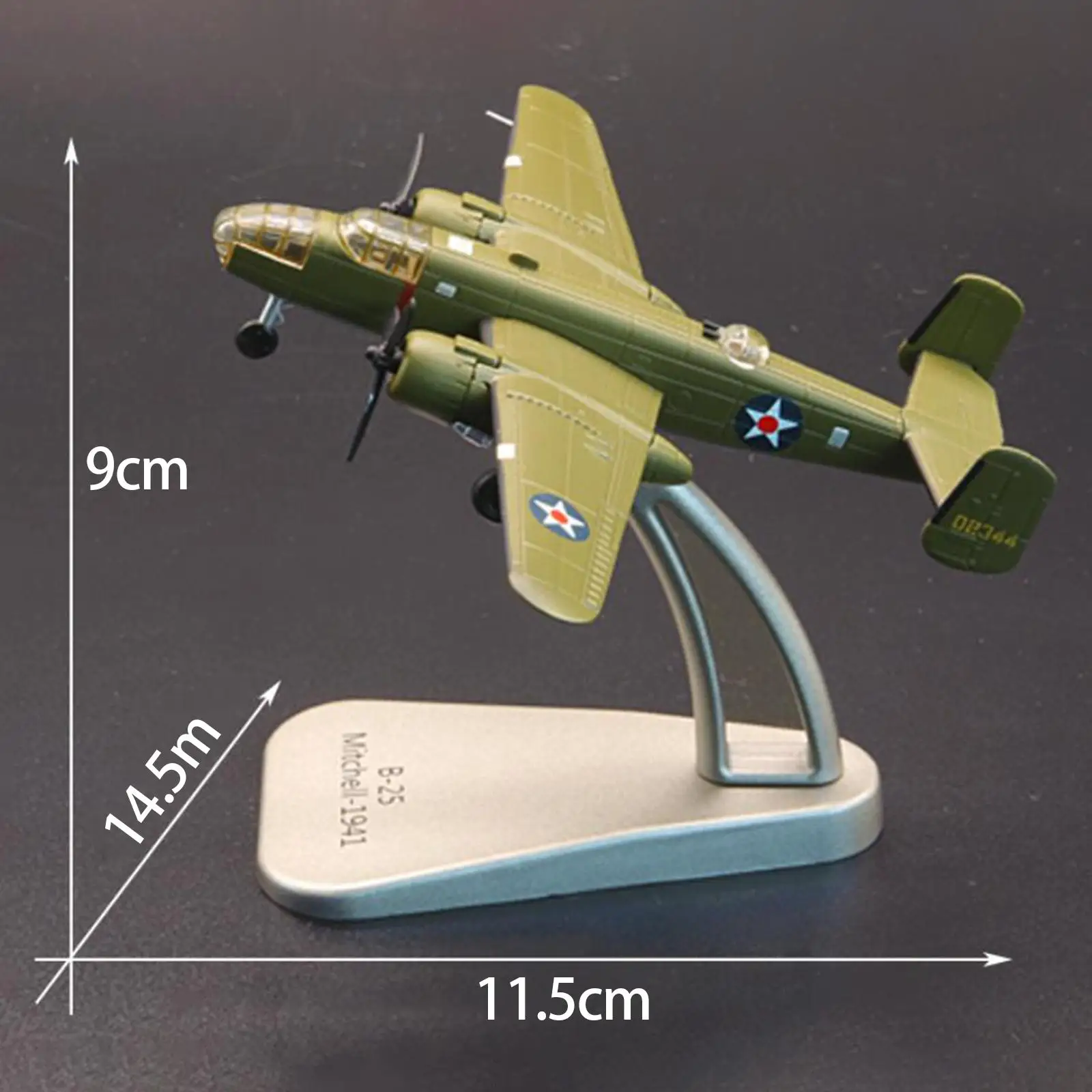 Avião de combate modelo fundido 1:144 para presentes de feriado estante de decoração de casa