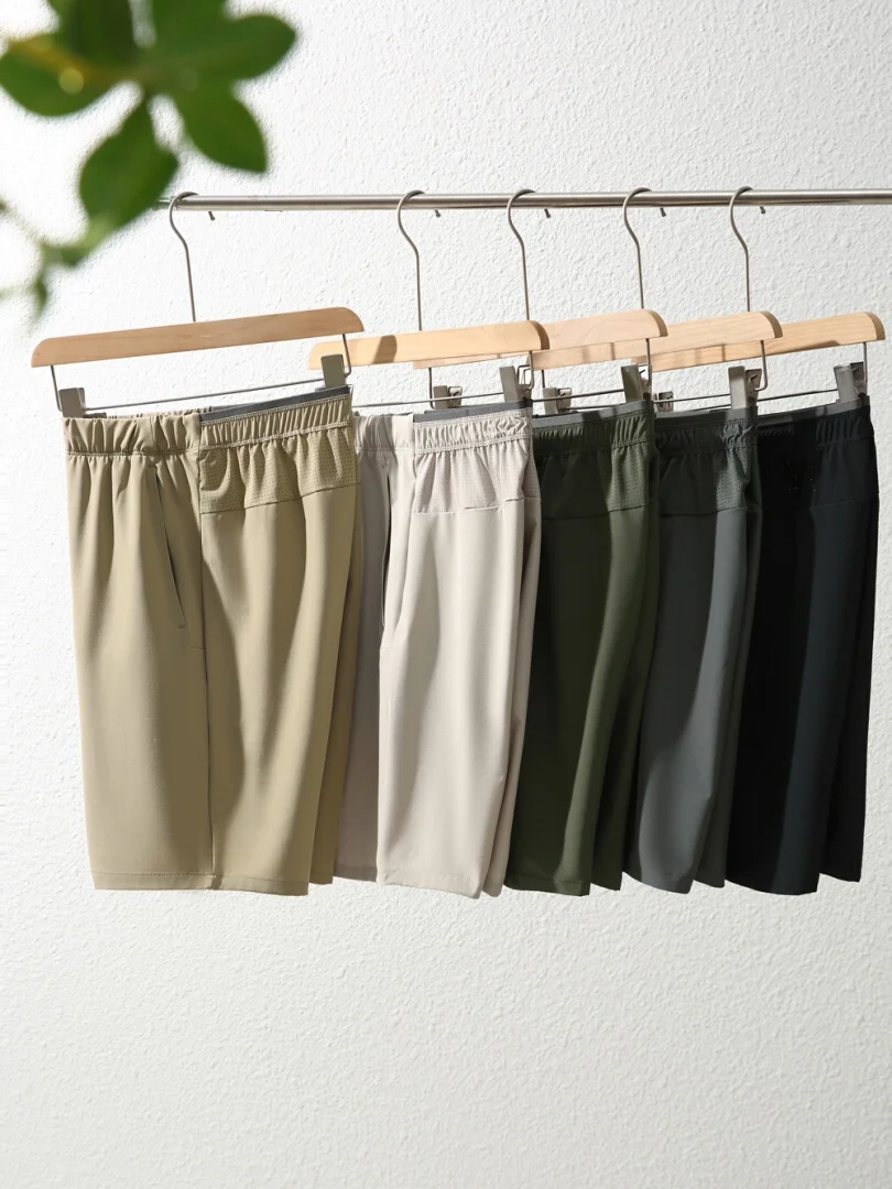 

Легкие летние шорты унисекс класса люкс с лазерной перфорацией, дышащие, тонкие, эластичные, повседневные