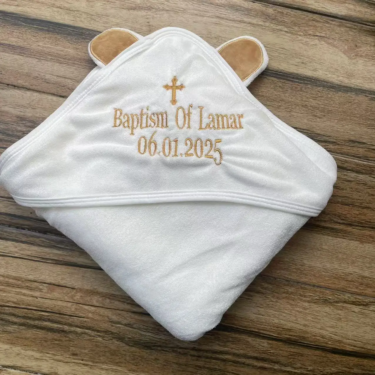 

Personalized Embroidered Hooded Baby Towel with Cute Ears Baby Gift Embroidered Baby Bath Towel Baby Gift Toddler Hooded Towel