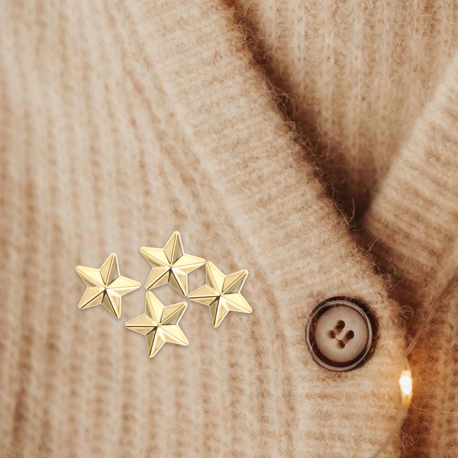 

200 Pcs Rock and Roll Five-Pointed Star Ornament Accessories Decoration Ornaments Acrylic DIY Charm