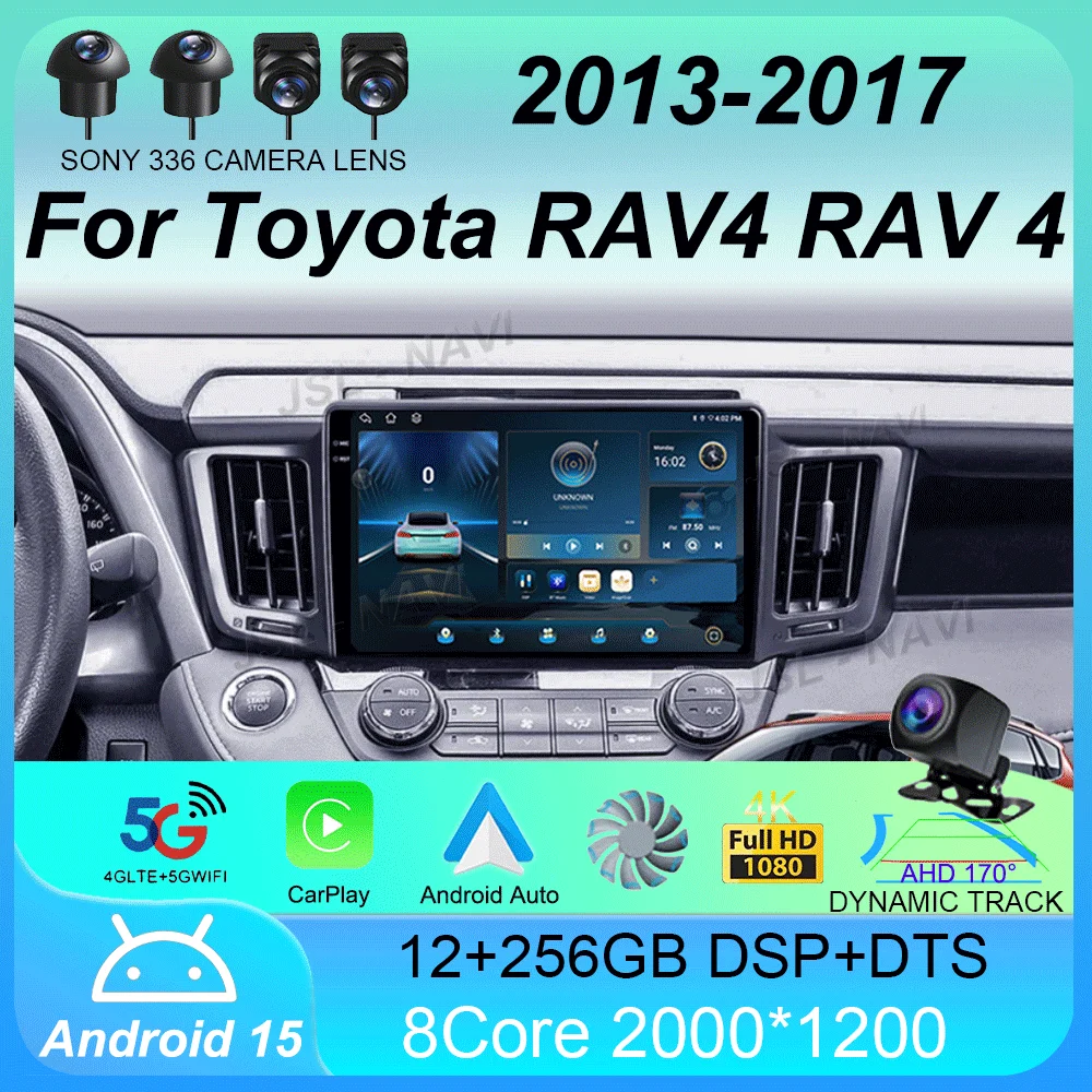

Android 15 For Toyota RAV4 RAV 4 2013 2014 2015 2016 2017 Multimedia Player 4G Carplay Car Radio GPS Stereo Head Unit Auto