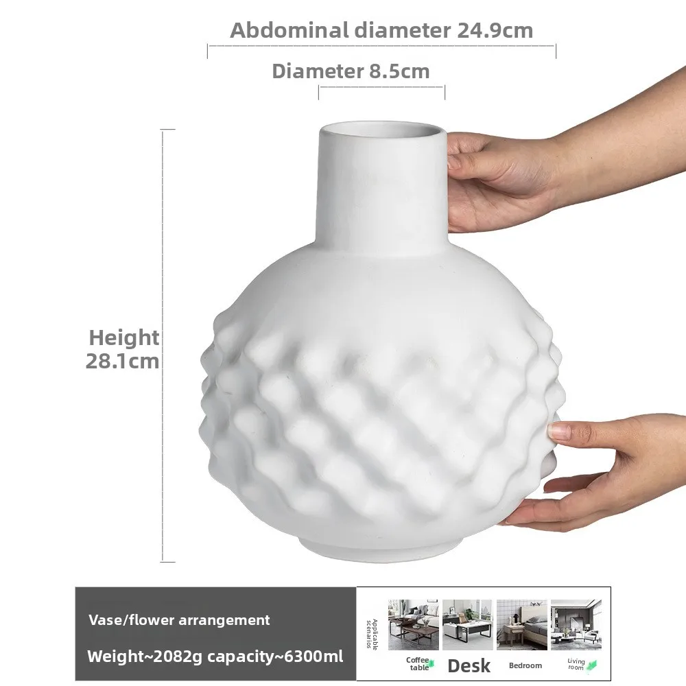 YFY ceramic flower arrangement household flower arrangement light luxury ornament living room entrance decoration home vase