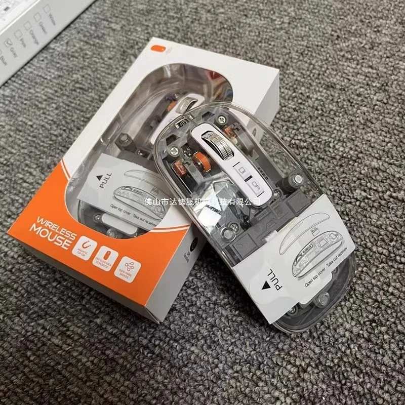 

2026 New Transparent Magnetic Mouse, Tri-mode Silent Rechargeable For Office Gift