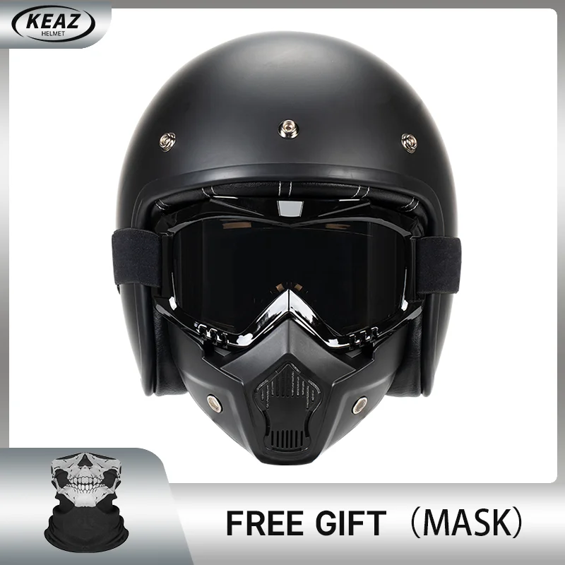 Matte Black Color 3/4 Open Face Summer Helmet Jet Scooter Half Face Helmet Motorbike Capacete Casco Motorcycle Helmet DOT ECE