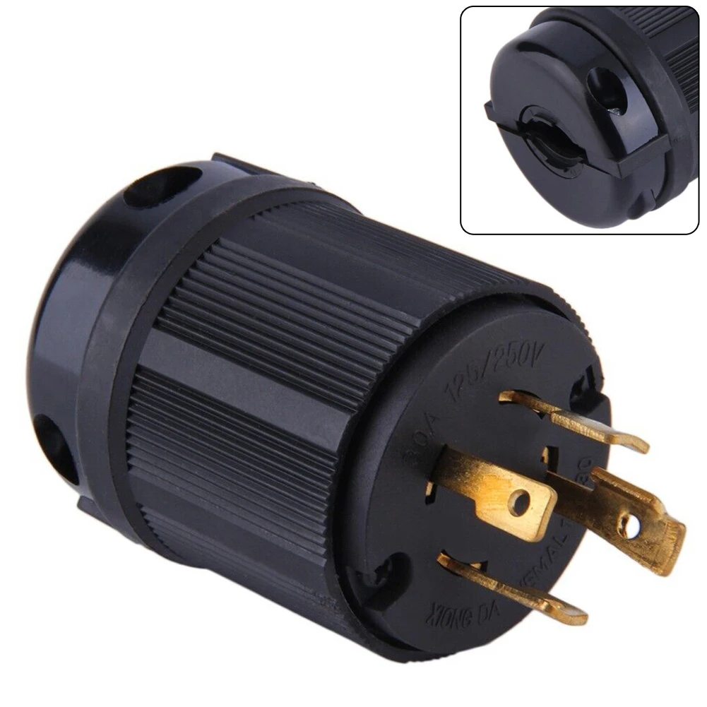 Receptacle Gasoline Generator Twist Lock Socket L14-30P & 4 Prong Locking Plug 30A 125/250V 30AMP NEMA L14-30R UL Approval