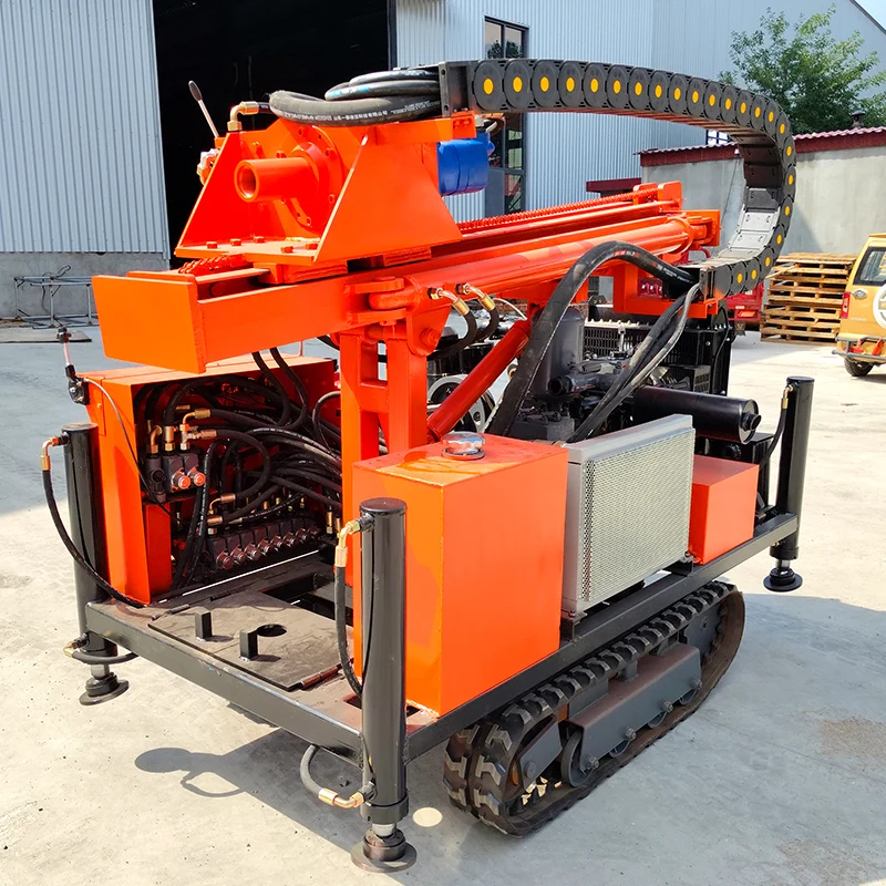 Customizable powerful crawler water well drilling rig 200m depth portable hydraulic drilling water well drilling rig