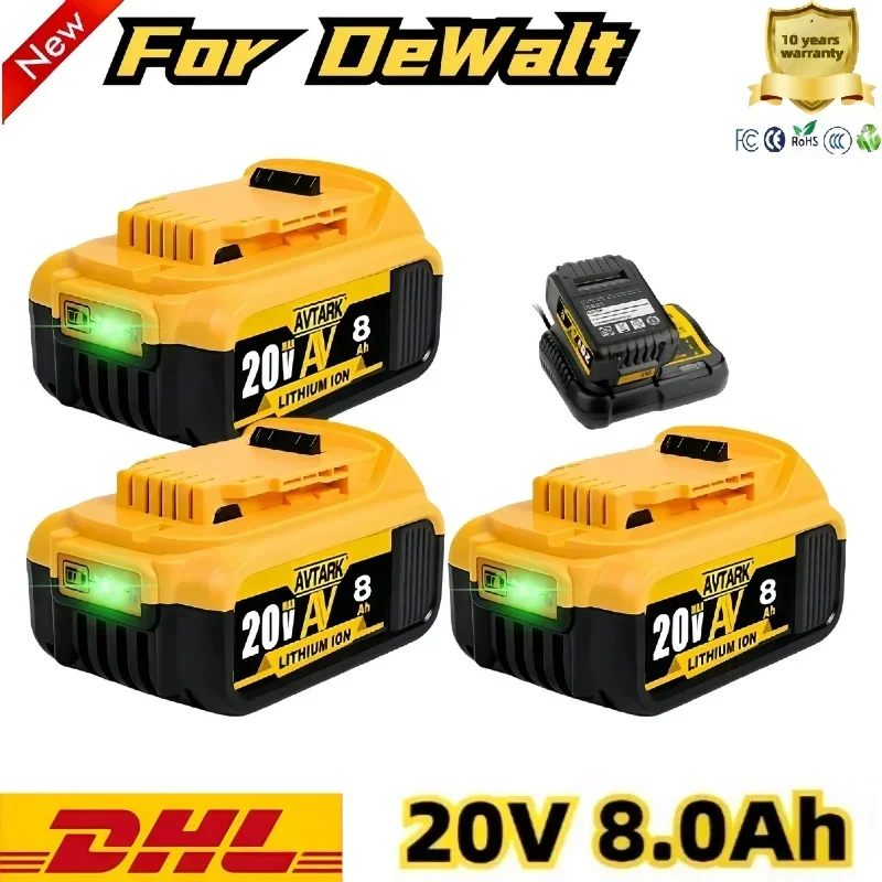 

Newly upgraded DCB200 20V 6000mAh battery for Dewalt 18V DCB184 charger DCB200 DCB182 DCB180 DCB181 DCB182 tool battery