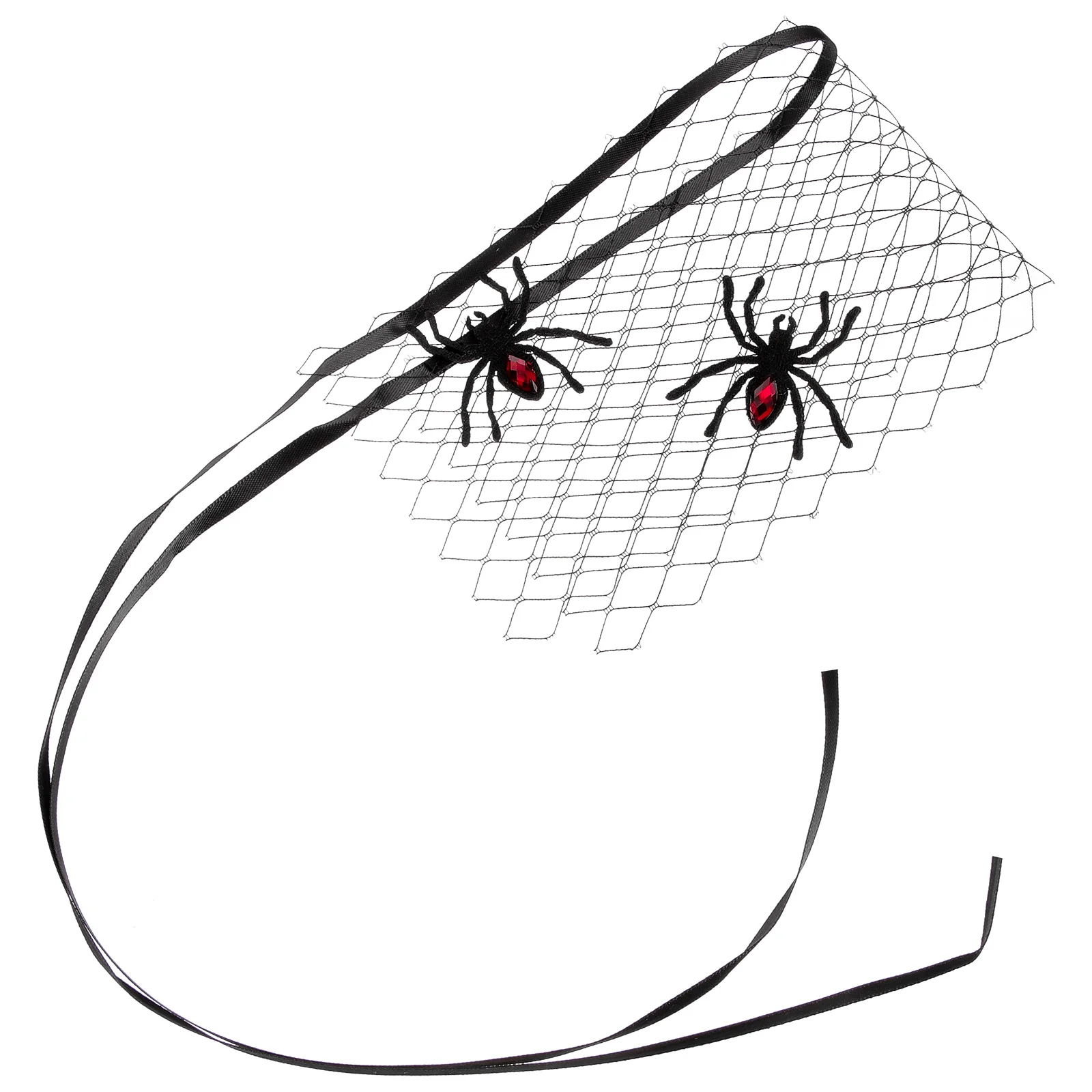 

Spider Princess Masquerade Masks Half Face Veil for Women Halloween Party Costume Resin Mesh Eye Mask Soft Fit
