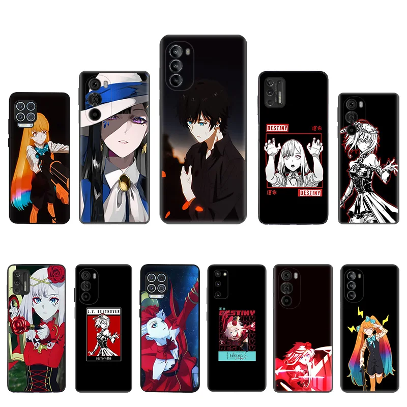 Black Soft Phone Case for Motorola G32 G50 G51 5G G60 G71 G22 G52 G72 G53 G73 G60S Moto G9 Power Takt op. Destiny Cover