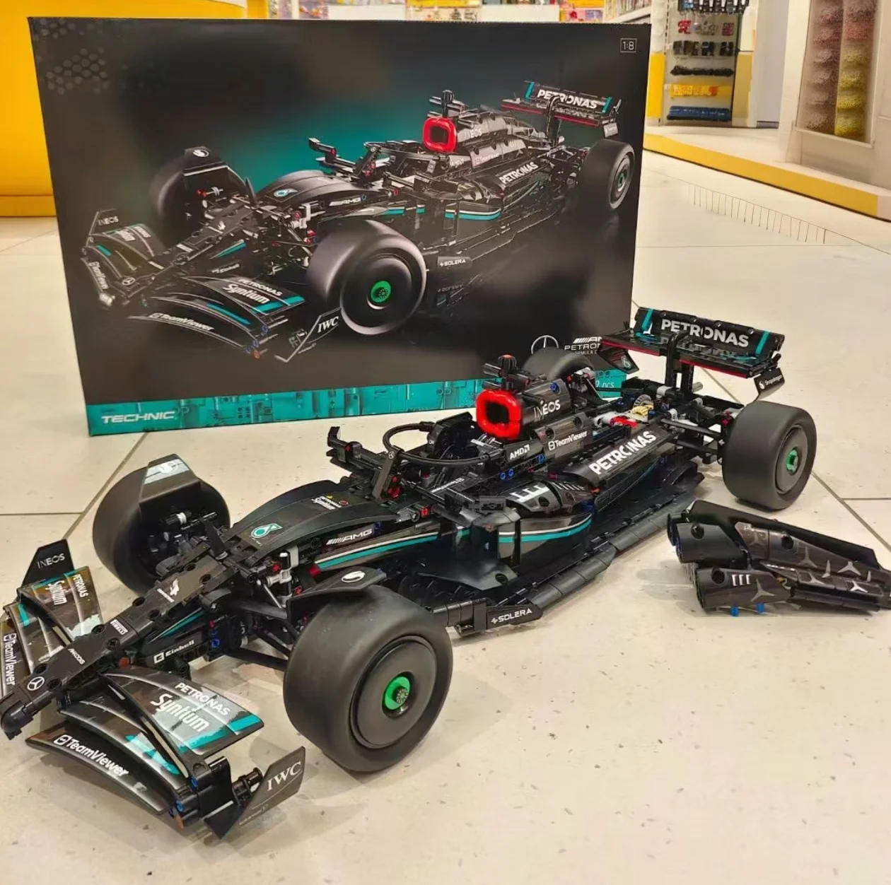 Heißes Spielzeug 1642pcs technisches Geschwindigkeit rennen f1 w14 e Leistung Auto Bausteine Ziegel Fahrzeug Spielzeug Geschenke für erwachsene Jungen