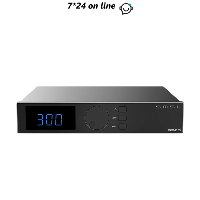 

SMSL A300 Hi-res Bluetooth 5.0 Power Amplifier 2.1 Audio System 165W*2 BTL 330W SDB Patented Sound Effects Subwoofers HIFI AMP