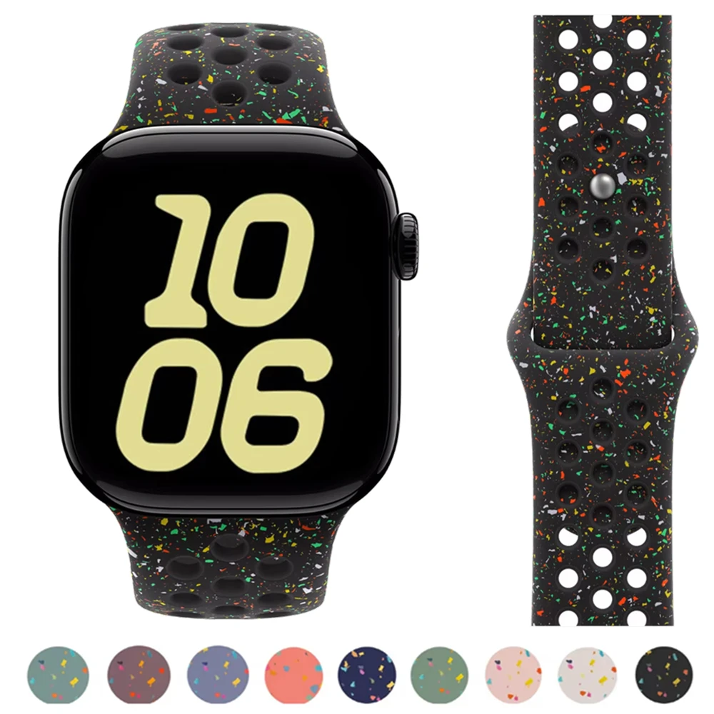 Sport-Silikonarmband für Apple Watch Band Ultra 3 2 49mm 45mm 41mm Armband Iwatch Series 11 10 9 8 7 6 SE 5 46 42mm 44mm 40mm