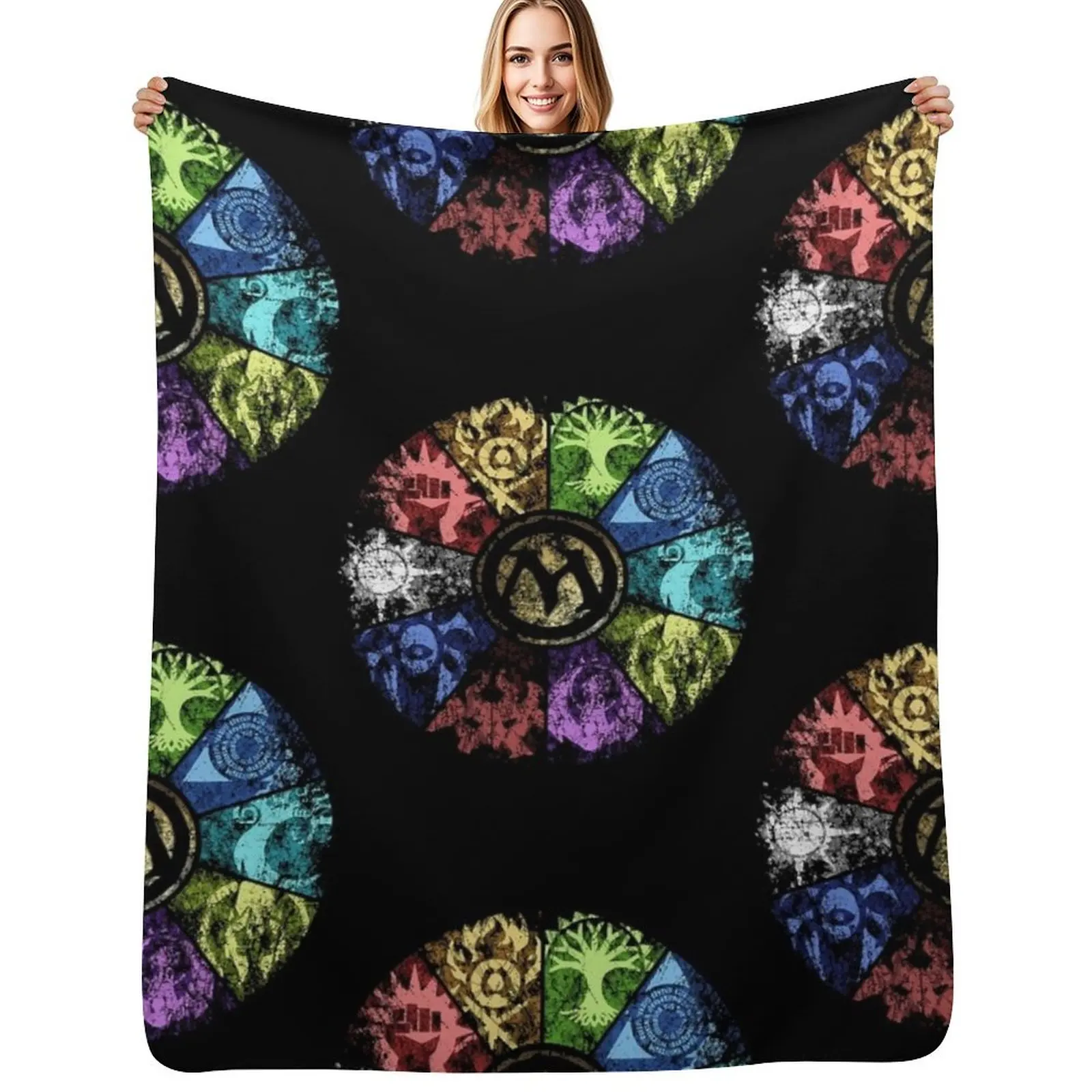

MTG Faded Guild Wheel Throw Blanket Single Soft Big For Baby for sofa Blankets