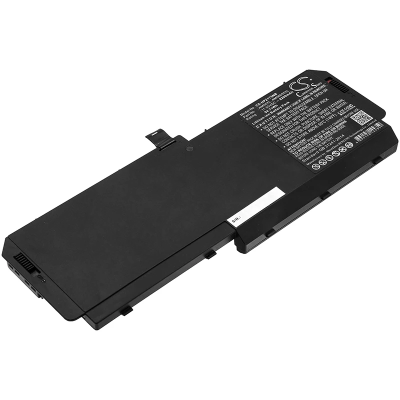 

Li-ion Notebook, Laptop Battery for HP, 11.55V, 8200mAh, Compatible Models: ZBook 17 G5, ZBook 17 G5 2ZC44EA