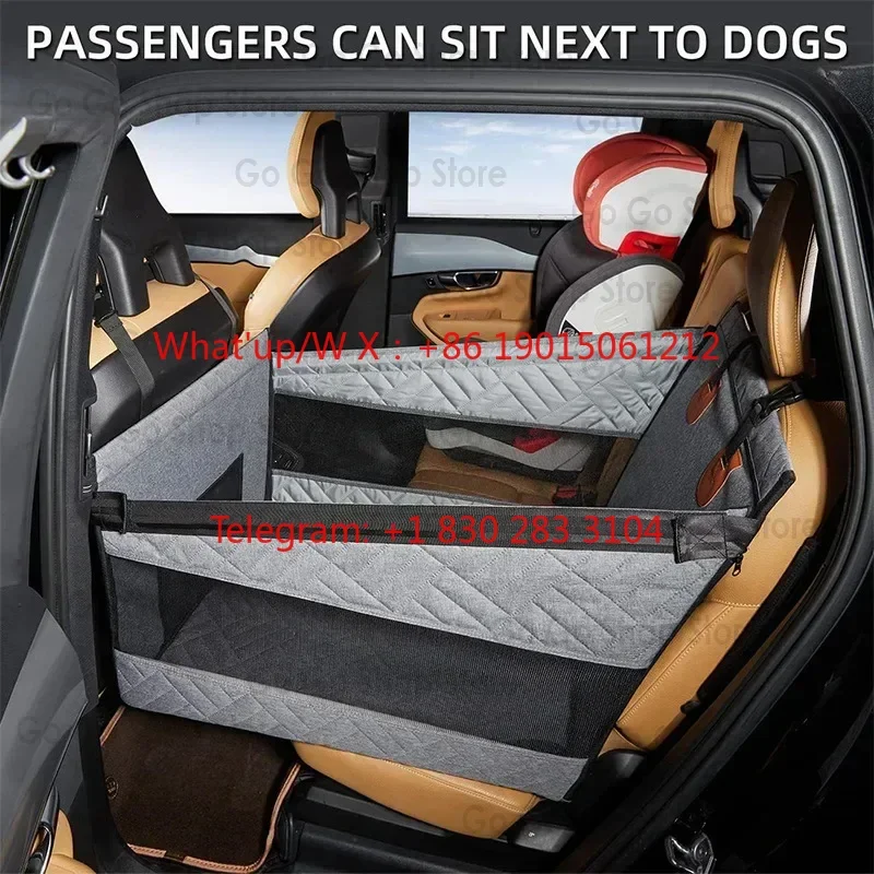 1pc Dog Car Seat for Small To Large Dogs Pet Nest Back Seat Extender for Car Back Seat Waterproof Dog Hammock with Mesh Pocket