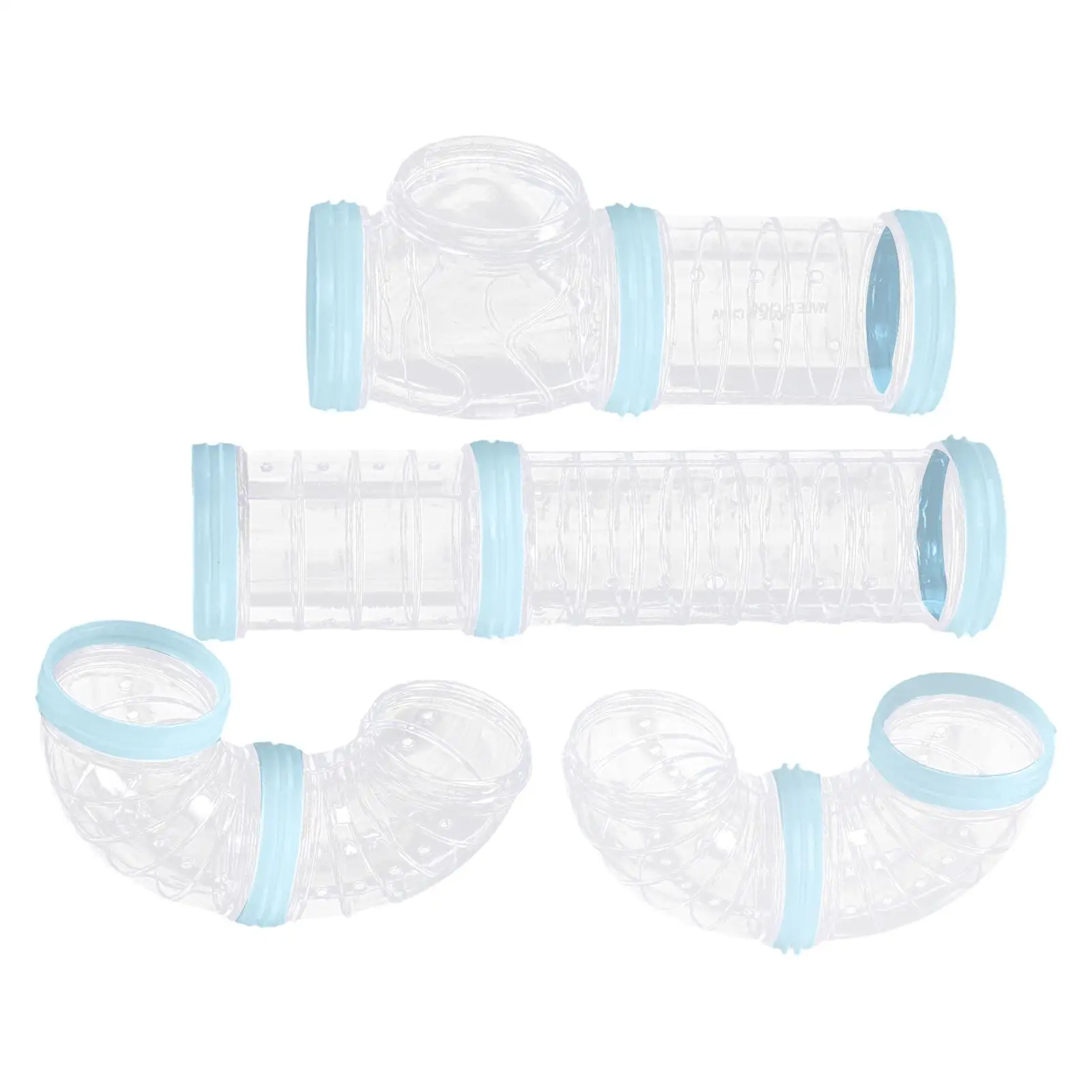 8Pcs Hamster Tubes Set Connection Tunnels DIY Assembly Cage Accessories