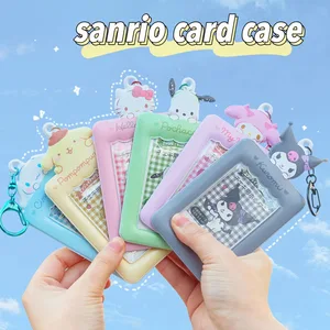 Sanrio Hello Kitty Card Holder, Kawaii Keychain, CinnaMoroll Beautiful, Kuromi Melody, Kpop Photo Card, Keychain Bag Pendant, Girl Gift 12 Main Sales Kuromi Keychain - №4