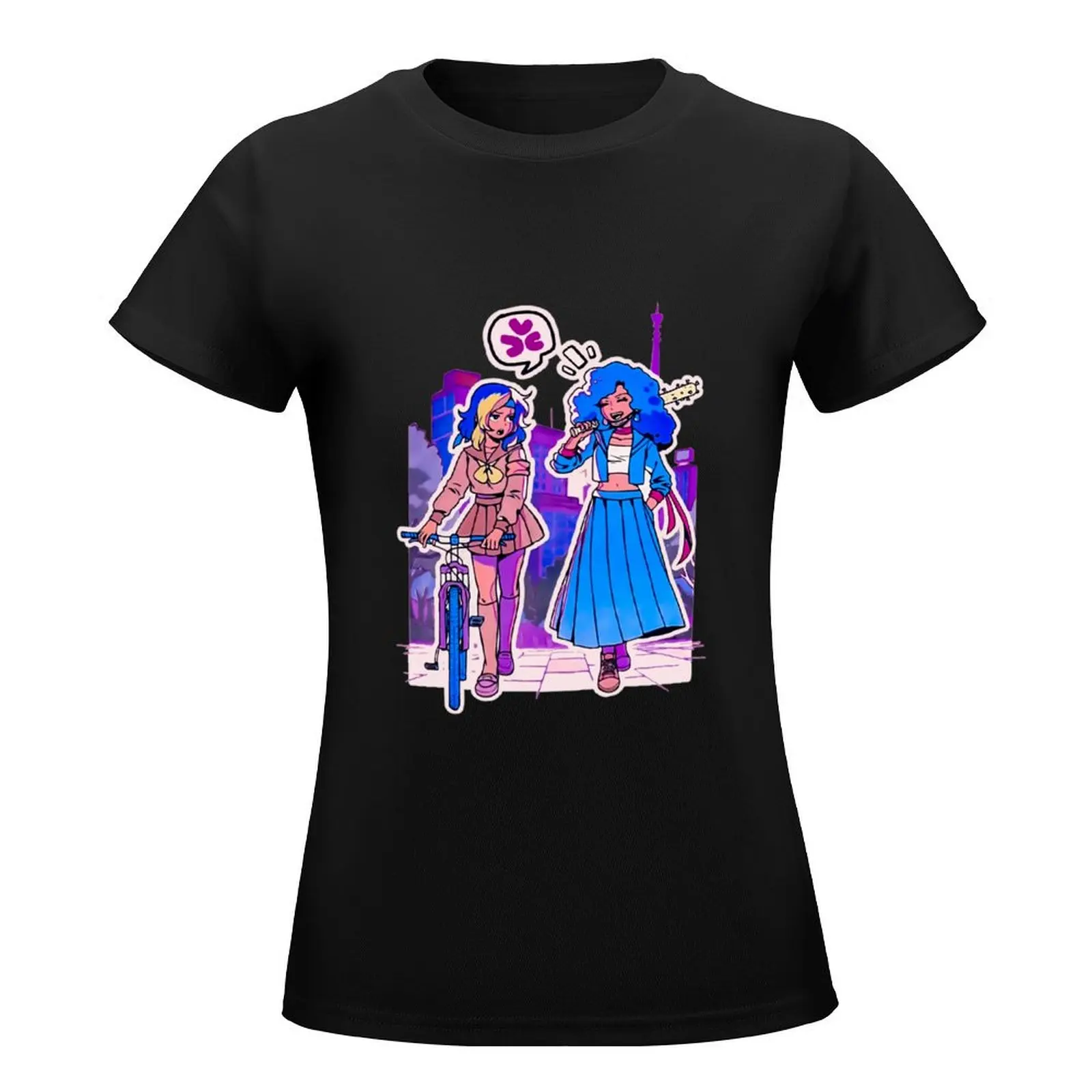 Lustiges Spiel Gyaru süße Mädchen Anime Japanes nach der Schule zusammen T-Shirt Rohlinge schnell trocknendes weißes T-Shirt Kleid für Frauen sexy