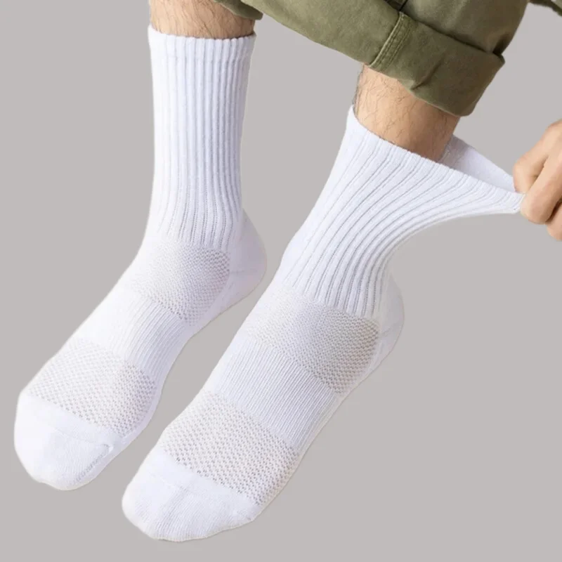 10 Pairs Thick-Soled Moisture Wicking Sports Socks With Cushioned Bottoms Perfect For Running And Professional Sports