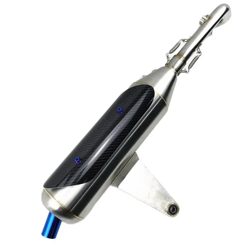 BWS stainless steel side wound exhaust pipe, back pressure silent muffler, straight exhaust pipe exhaust throat