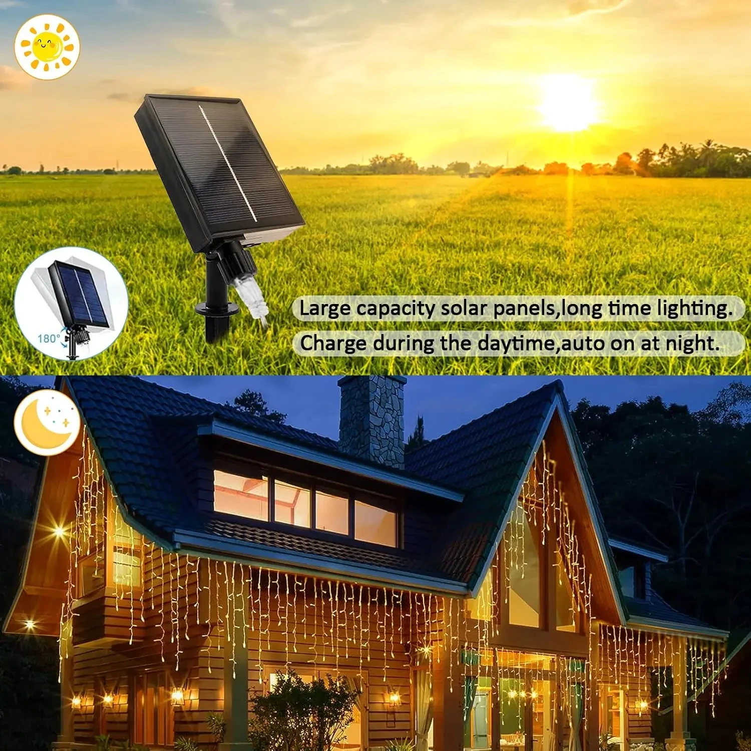 Solar/EU Plug Net Lights Outdoor Curtain Fairy Lights Hanging Stars LED String Light for Wedding Party Holiday Christmas Decor
