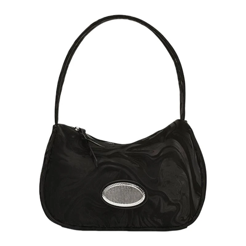 

Multipurpose Leather Shoulder Bag Solid Color Underarm Bag for Work and Shopping